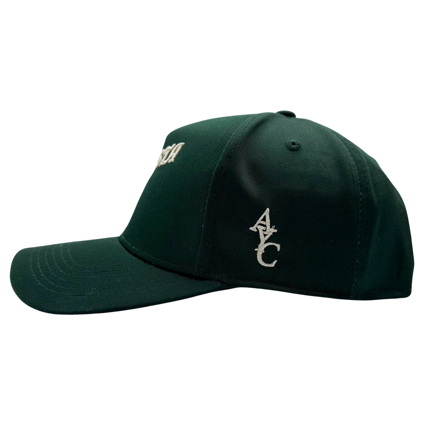 a pine green five panel hat with Augusta Masters and Pimento Cheese Sandwich